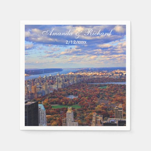 A view from above Autumn in Central Park 01 Paper Napkins