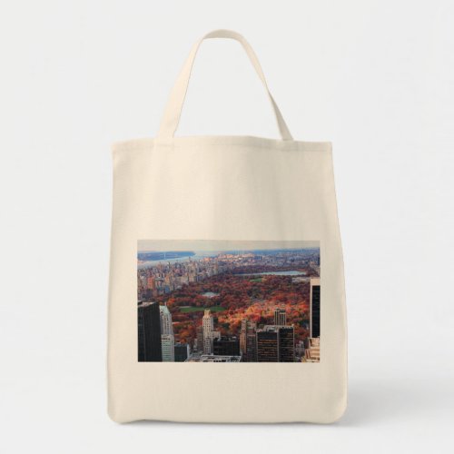 A view from above Autumn in Central Park 01 Tote Bag