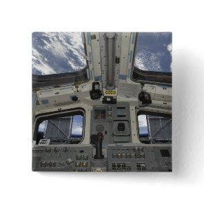 A view from inside the flight deck button