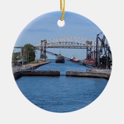 A View from the Soo II Ceramic Ornament