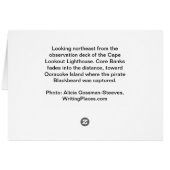 A View from the Top of Cape Lookout Cards (Back Horizontal)