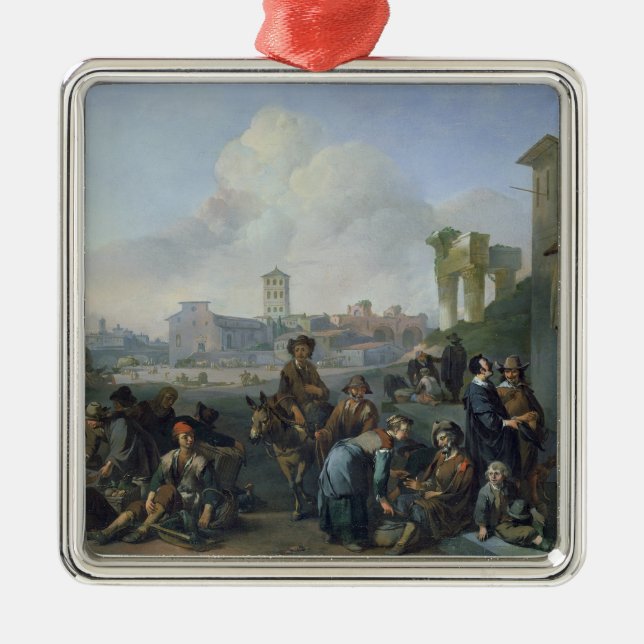 A View in Rome, 1668 Metal Ornament (Front)