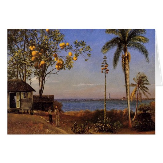 A view in the Bahamas - Albert Bierstadt Cards (Front Horizontal)