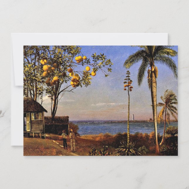 A View in the Bahamas by Albert Bierstadt  Card (Front)