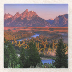 A View in the Morning Glass Coaster