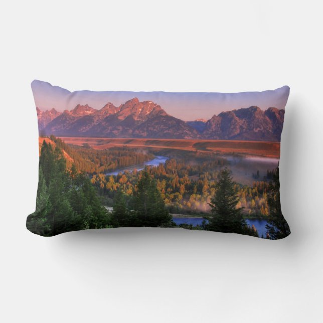 A View in the Morning Lumbar Pillow (Front)