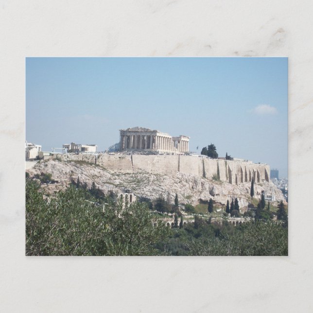 A view of Acropolis from Filopappou Hill Postcard (Front)