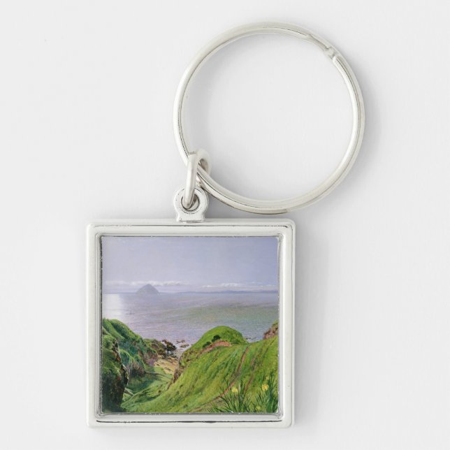 A View of Ailsa Craig and the Isle of Arran, 1860 Keychain (Front)