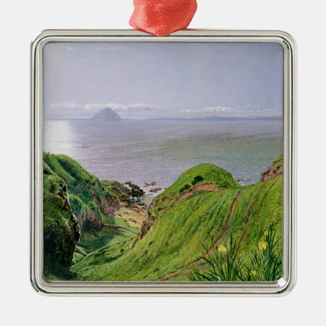 A View of Ailsa Craig and the Isle of Arran, 1860 Metal Ornament (Front)