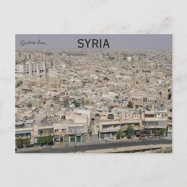 A View of Aleppo Syria Postcard (Front)