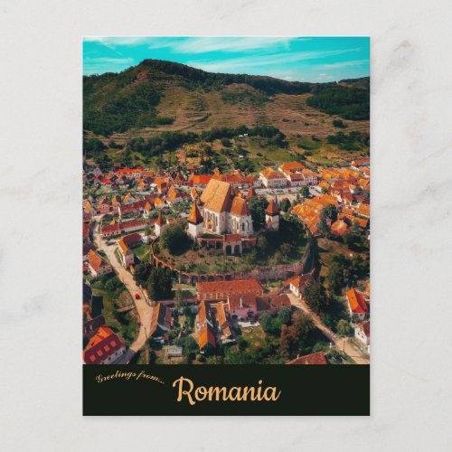 A View of Biertan Romania Postcard