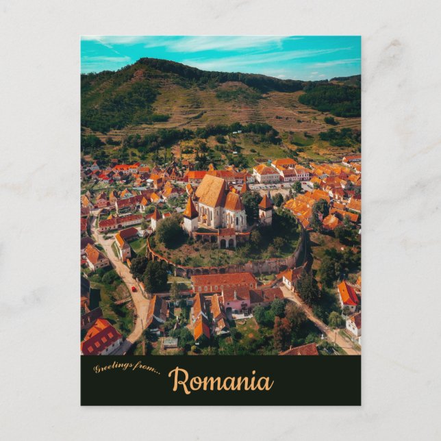A View of Biertan Romania Postcard (Front)