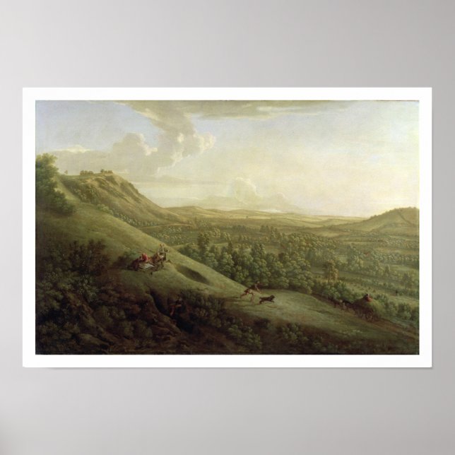 A View of Boxhill, Surrey, with Dorking in the Dis Poster (Front)