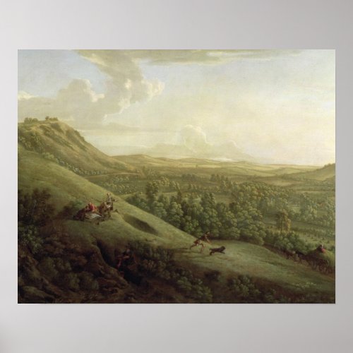 A View of Boxhill Surrey with Dorking in the Dis Poster
