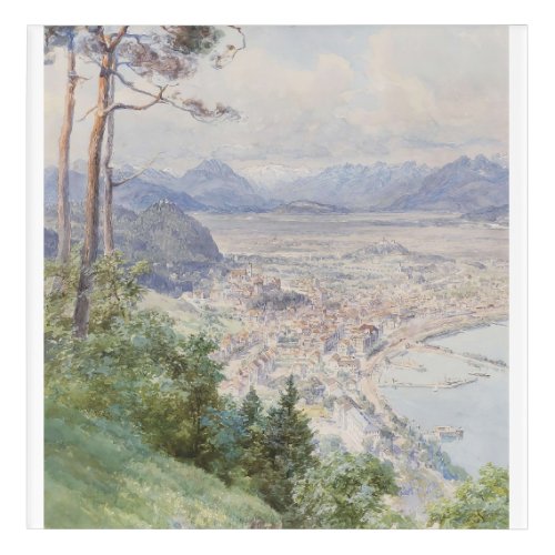 A view of Bregenz and Lake Bodensee Edward Theodor Acrylic Print