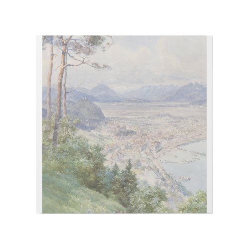 A view of Bregenz and Lake Bodensee Edward Theodor Gallery Wrap
