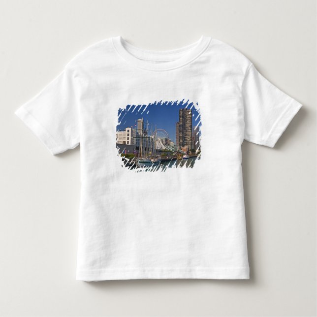 A view of Chicago's Navy Pier 2 Toddler T-shirt (Front)