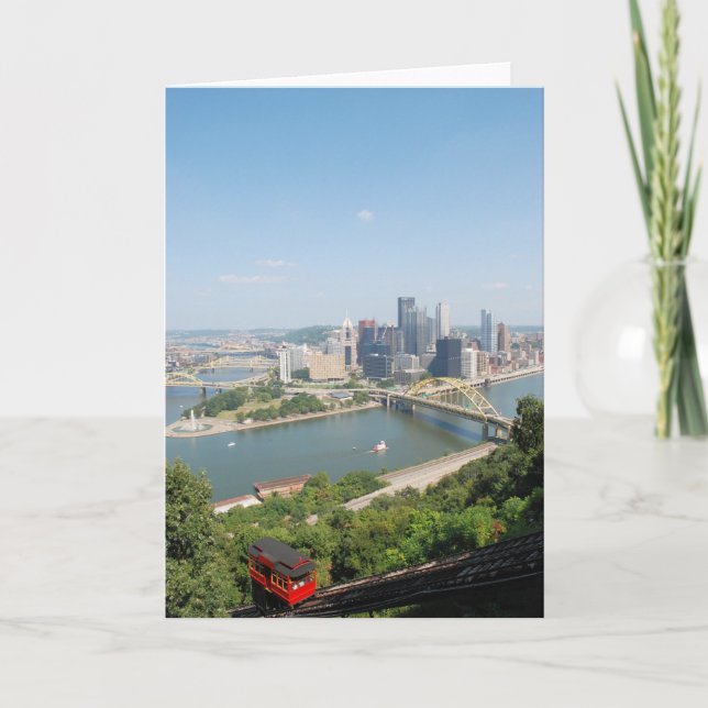 A View of Downtown Pittsburgh from Mt. Washington Card (Front)