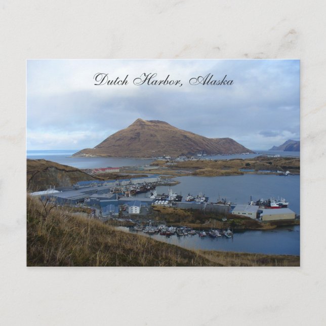 A View of Dutch Harbor, Alaska Postcard (Front)