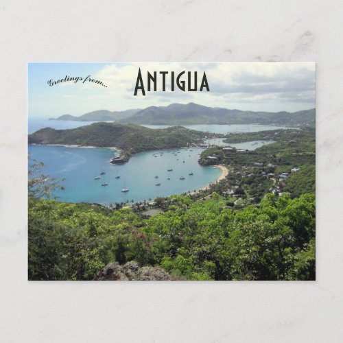 A View of English Harbour in Antigua Postcard