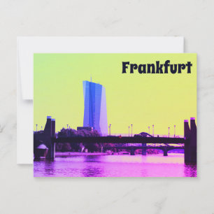 A view of Frankfurt & Pink Sky Postcard