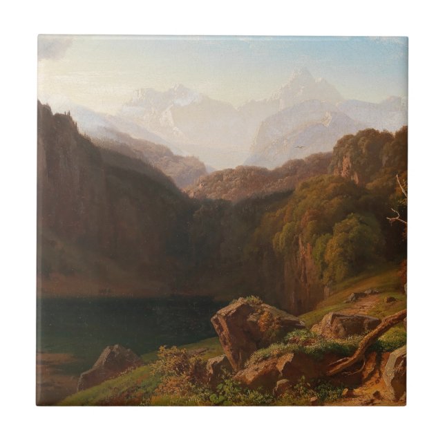  A View of Grossglockner from Kals Ceramic Tile (Front)