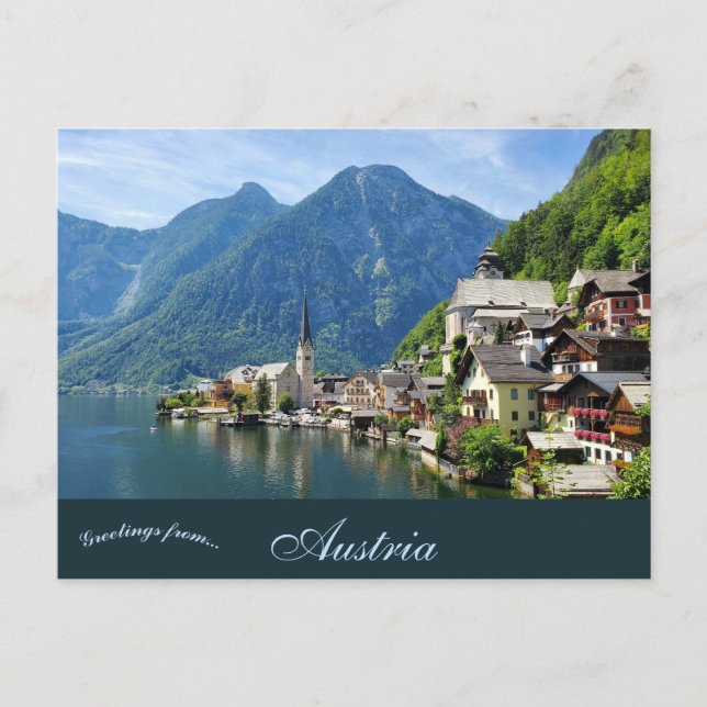 A View of Hallstatt Austria Postcard (Front)