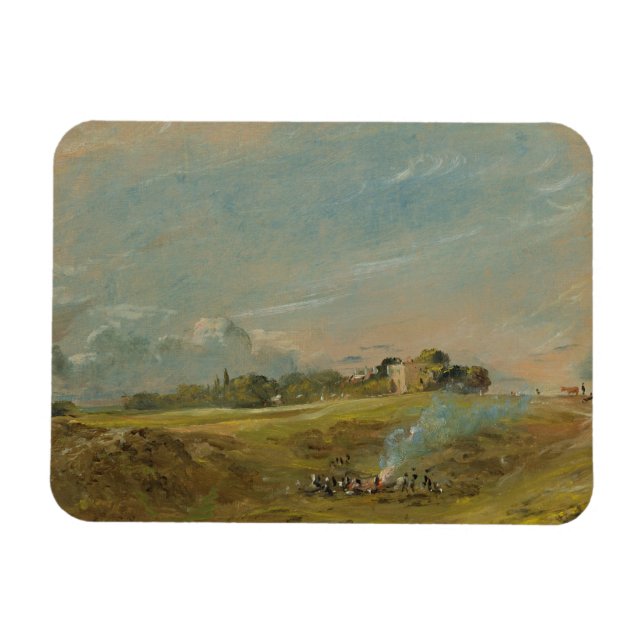 A View of Hampstead Heath, with figures round a bo Magnet (Horizontal)