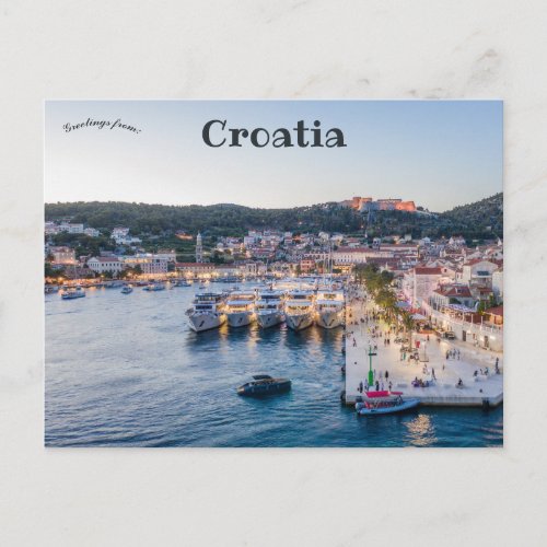 A View of Hvar Croatia Postcard