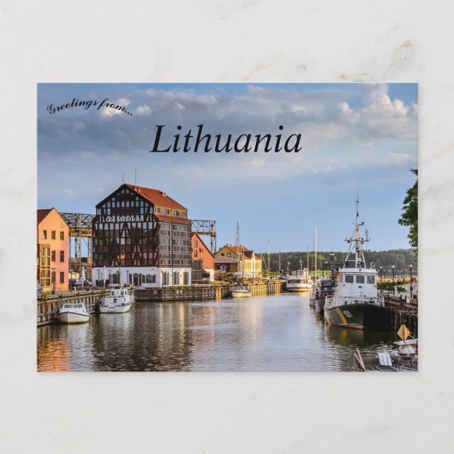 A View of Klaipeda Lithuania Postcard (Front)