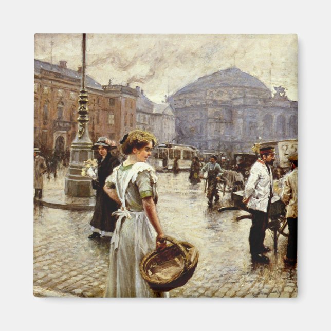 A View of Kongens Nytorv, Copenhagen Magnet (Front)