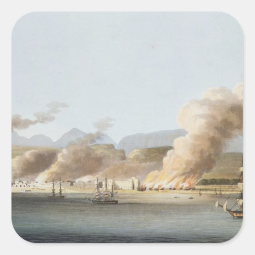 A View of Linga or Lung from the Sea November 16 Square Sticker