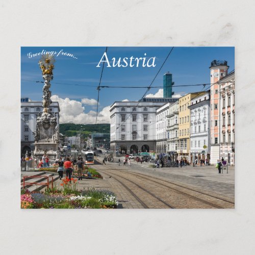 A View of Linz Austria  Postcard