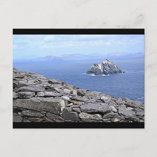 A View of Little Skellig from Skellig Michael Postcard