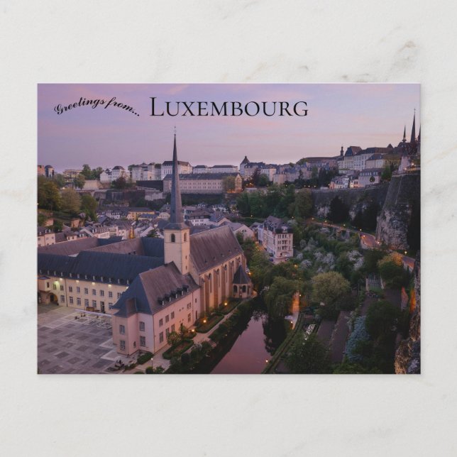 A View of Luxembourg City in Luxembourg Postcard (Front)