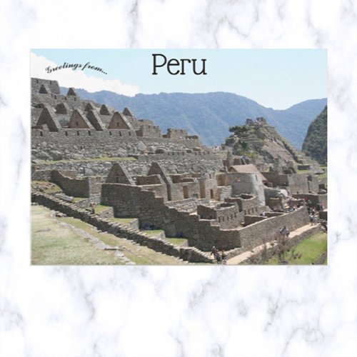 A View of Machu Picchu Peru Postcard