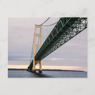 A view of Mackinac Bridge from Lake Michigan 2 Postcard