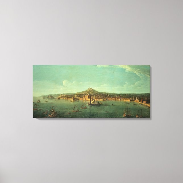 A View of Naples, 17th century Canvas Print (Front)