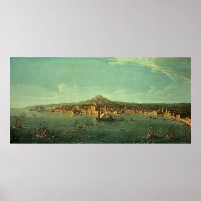 A View of Naples, 17th century Poster (Front)