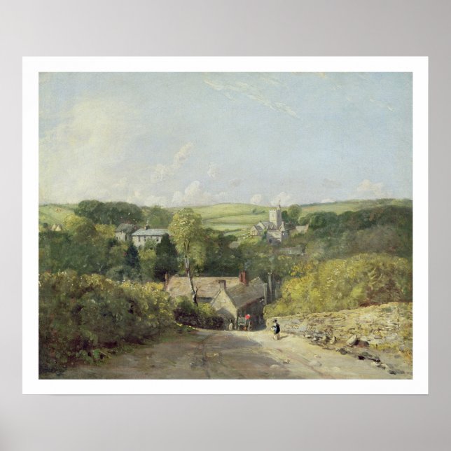 A View of Osmington Village with the Church and Vi Poster (Front)