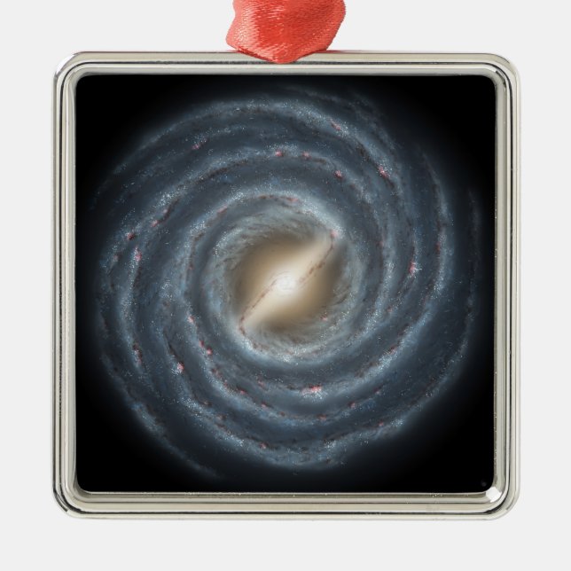 A view of our own Milky Way Galaxy Metal Ornament (Front)