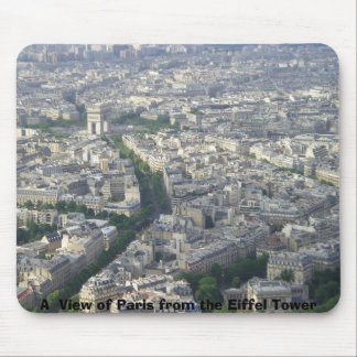 A View of Paris from the Eiffel Tower Mouse Pad