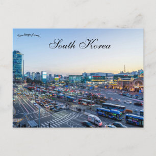 A View of Seoul South Korea Postcard