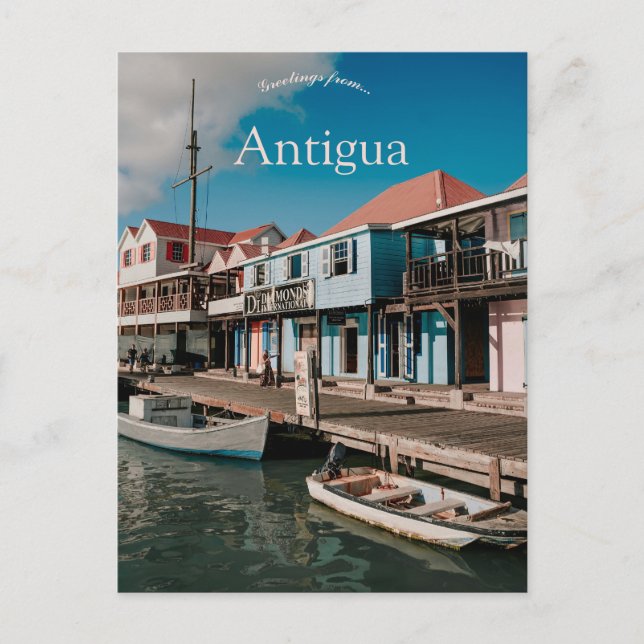 A View of St Johns Antigua Postcard (Front)