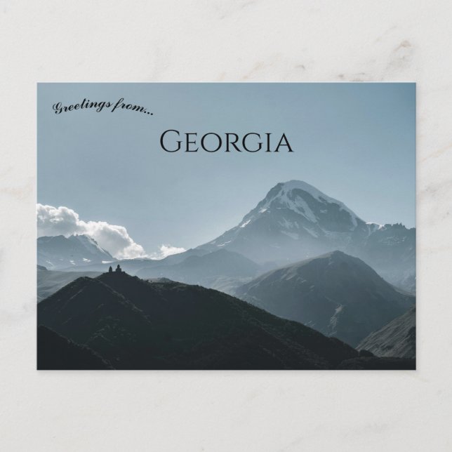 A View of Stepantsminda Formerly Kazbegi Georgia Postcard (Front)