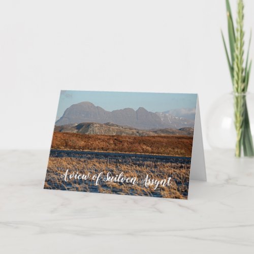 A view of Suilven Assynt personalized Card