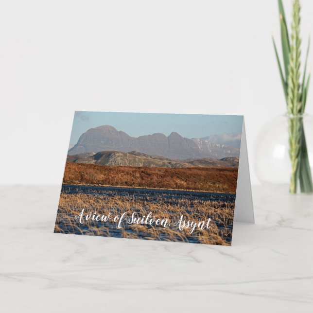 A view of Suilven, Assynt, personalized Card (Front)