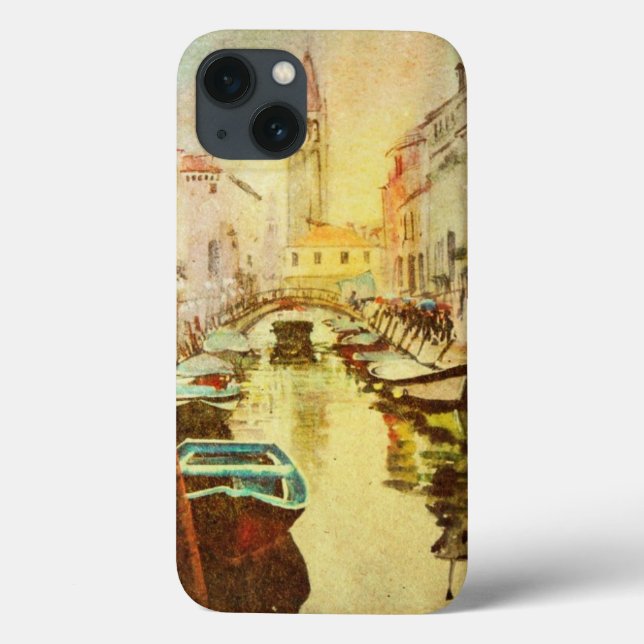 A View Of The Canal With Boats And Buildings Case-Mate iPhone Case (Back)