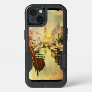 A View Of The Canal With Boats And Buildings iPhone 13 Case