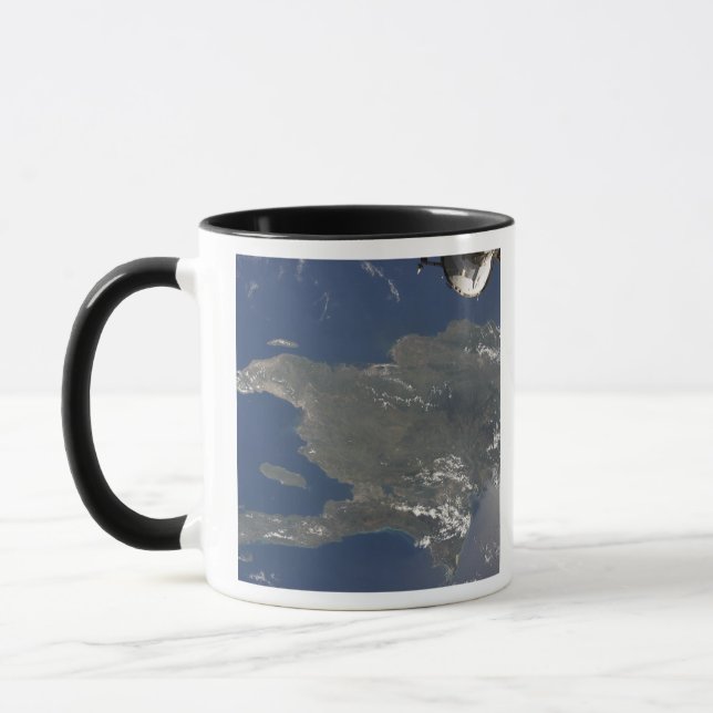 A view of the Caribbean island of Hispaniola Mug (Left)